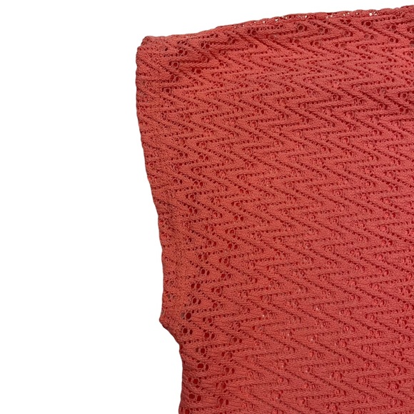 MAURICES Mesh Top zigzag pattern Peach Colour Size 2x - Picture 3 of 7